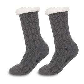 Women's Woolen Thermal Socks with Non - Slip Bottoms - Super Soft, Warm & Cozy for Winter, Non-Slip Cozy Knitted Socks for Indoor Use, AUPOINT