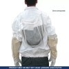 Jawadis USA White Heavy Cotton Beekeeper Jacket with Removable Veil