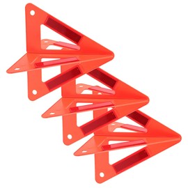 ABOOFAN 3pcs Foldable Emergency Warning Triangle Kit Reflective Roadside Safety Sign for Vehicle Breakdowns Compact Lightweight Design for Convenient Storage and Use