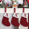 8 Inches Mini Pattern Embroidered Christmas Stocking Knitted Christmas Decorations
