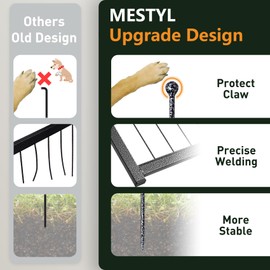 mestyl Dog Playpen, 40" Height 8 Panels Outdoor Pet Play Pen, Big Dog Exercise Play Pen for Large/Medium/Small Dogs, Foldable Puppy Pen for Indoor, Camping, RV, Anti-Rust Paint Finish, Quick Install