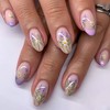 Spring Summer Daisy Press on Nails with Flower French Tip