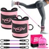 WALITO Ankle Resistance Bands with Cuffs, Ankle Bands for Working