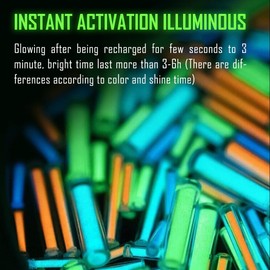 GB1 Glass Luminous Tube, Rare Earth Luminous Stick, Glow Bar in the Dark Tril Vial Alternative, DIY for EDC Accessories Decoration (3 * 11, Ice-blue)