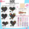 120 Pieces Valentines Day Decoration Scratch Paper for Kids Rainbow