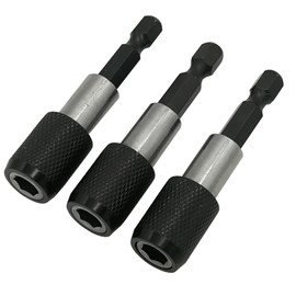 Magnetic Bit Holder Quick Change 60 mm 1/4 Inch for Cordless Screwdriver Drill Bits Bit Holder Pack of 3