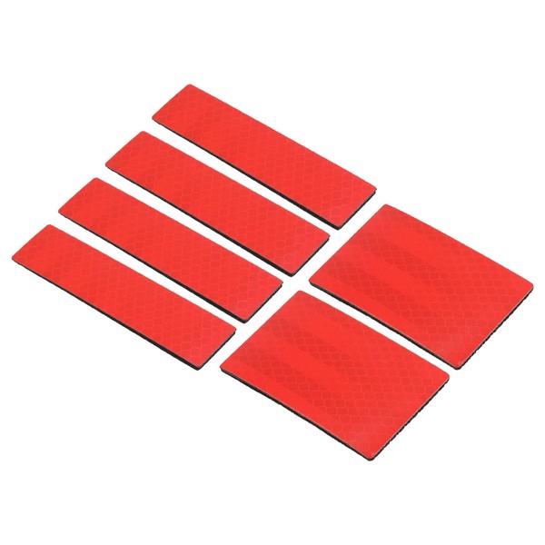 PATIKIL Reflective Patch 1x4" 2x3", 6 Pcs Hook and Loop