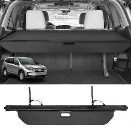 Powerty Cargo Cover for 2016-2022 Honda Pilot Trunk Cover Retractable Trunk Shielding Shade for Pilot Accessories Cargo Luggage Cover No Gap (NOT for Honda Passport or Pilot EX 2016)
