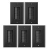 BNPUHIU Black Brush Wall Plate, 5 Pack Single Gang Wall