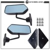 Silscvtt Side Rearview Wing Mirrors F1 Retro Style Racing Universal