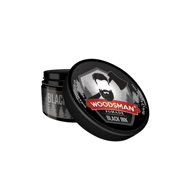 Woodsman - Pomada Negra Para Cabello Y Barba Cubre Canas,
