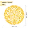 sourcing map 2Pcs Retro Lace Placemats, 10.6x10.6inch Round French Crochet