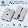 ZEHGCH 50Amp 6-10 Gauge Battery Cable Quick Connect/Disconnect Connector Plug