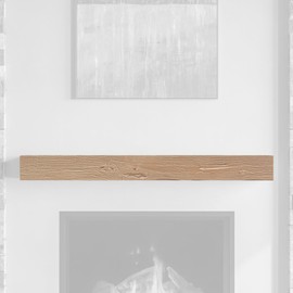 MANTELSDIRECT Dakota 60 Inch Floating Fireplace Mantel Shelf | Blonde | Handcrafted Natural Pine Wood Shelves | Rustic Farmhouse Wall-Mounted Mantel for Fireplaces & Home Decor | 60” W x 3” H x 8” D
