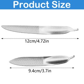 Wbgraceful 2Pcs Professional-Grade Toenail File for Thick Nails: 4.9-Inch Double-Sided Stainless Steel Nail Clipper File – Heavy Duty, Durable Design for Men, Women & Seniors