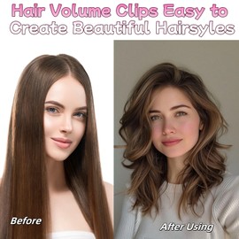 2Pcs Volumizing Hair Clips für Fluffy Bangs Easy High Crown Volume Tool für Frauen Männer No Crease Hair Root Lifting Clips für eine Puffy Lazy Hairstyle, Volumizing Root Lifting Comb