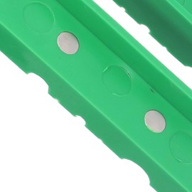 Caiqinlen Vice Jaws Pads, Magnetic Bench Vise Jaw Protector, Prism Style, Flexible, Green, 4.5 Inches, 2 Pack