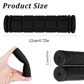 4PCS Premium Bike Handlebar Grips, Professional Mountain Bicycle Grips with Soft Anti-Slip Rubber, Single Lock-on Bike Handlebar, Fit Many Standard Bikes