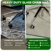 BesWin Office Chair Mat for Carpet, Heavy Duty Hard Glass