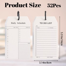 URROMA Notizblock für Tagesplanung, 104 Blatt, multifunktional, tragbar, mit Schnalle zum Lernen, Notizen, Aufgabenliste, 8 x 14 cm