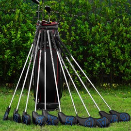 Craftsman Golf Black Classic Iron Headcover set with Blue Large No. on Both Sides Magnetic Closure