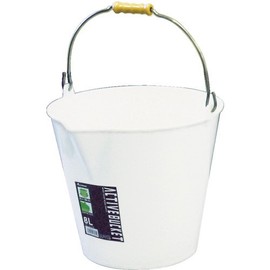 RISU Squirrel Bucket Active Bucket, White, 2.8 gal (8 L), Break-resistant, Soft Material, Easy Pouring Mouth, Stylish, Cleaning Supplies, Gardening