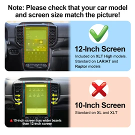 CDEFG For 2024 2025 2026 Ford Ranger Screen Protector - 12 Inch 9H HD Tempered Glass - Ranger (Raptor, Lariat, XLT) Touchscreen Accessories