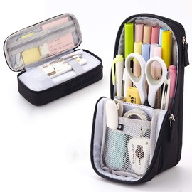 iSuperb Pen Case, Pencil Case, Pen Holder, Large Capacity, Stylish, Multi-Functional, Elementary School, Middle School, Stationery Case, Small Item Storage, Student Use, Stationery Bag, Adult