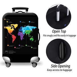 Suitcase Cover, Suitcase Protective Cover, Suitcase Cover, Suitcase Protective Cover, Suitcase Protective Cover, Elastic, Suitable for Most Suitcases, black