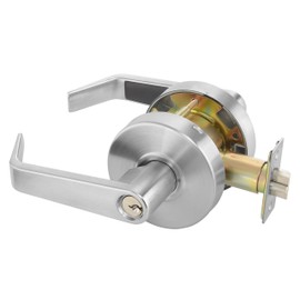Yale AU4605LN x 2806 x 626 KR Cylindrical Lockset, Grade 2, Storeroom Function, Schlage C Keyway, Keyed Random, 6 Pin, 2 3/4" Backset, 626 Satin Chrome Finish