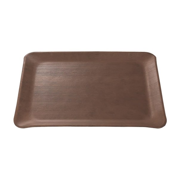 MARUKEI NOS67 GB Wave NOS Tray, Obon 17.3 inches (44 cm), W 17.3 x D 13.0 x H 0.9 inches (44 x 33 x 2.3 cm), Brown, Made in Japan, Non-Slip Treatment, Dishwasher Safe