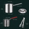 Compact Fry Pot with Filter Basket, Oil Filter Pot with