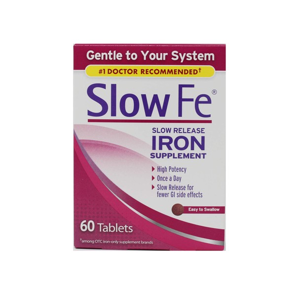 Slow Fe Slow Release Iron Tablets, 60 Count