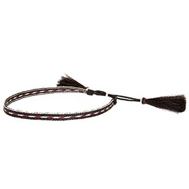 Austin Accent Inc Mens Austin Accent 5 Strand 2 Tassel Red/White Hat Band One Size Burgundy/Black/White