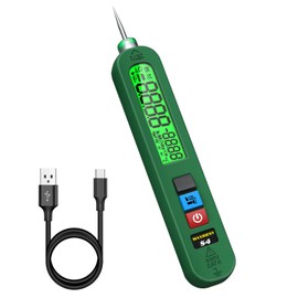 MAXRIENY AC Rechargeable Voltage Tester Pen 12-300V Large Screen Single Pole Electrical Leak Tester with Audible and Visual Alarm Live Wire Phase Detector with Flashlight