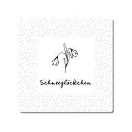 Interluxe Metal Sign 20 x 20 cm Snowdrop Decoration Spring Easter Spring Country House Love