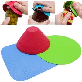 Multi Purpose Reusable Rubber Gripper Jar Opener Gripper Rubber Jar,Set of 3