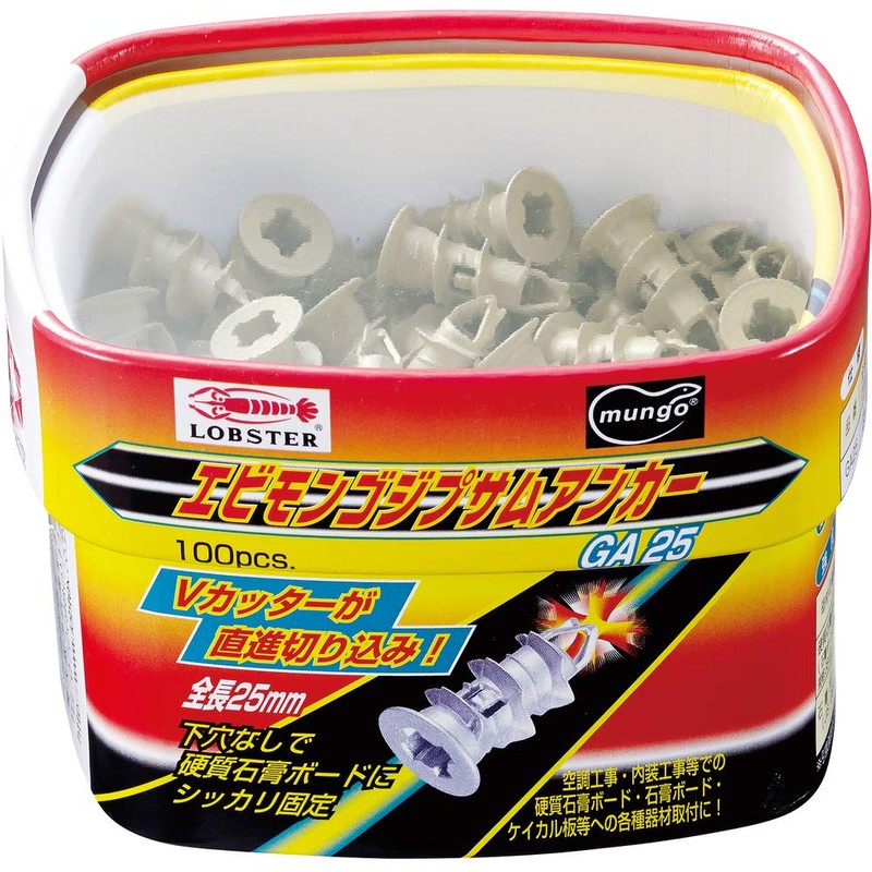 Lobtex GA25 Mongo Gypsum Anchor, 1.0 inches (25 mm) (100