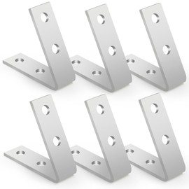 1-5/8”Carbon Steel Strut Channel Bracket, 0.24”Thickness, 1.08 lb/Piece, 60° Inside Angle, Heavy Duty Post Mounting Connector, Electro-Galvanized Finish (6 Pack)