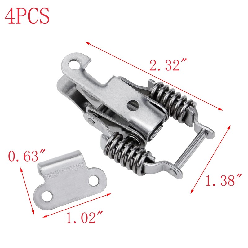 MY MIRONEY 4Set Compression Spring Toggle Latch Lock 304 Stainless