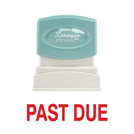 1362 Xstamper pasado debido Pre entintado sello de goma grabado con láser, tamaño de la impresión 1/2" X 1 – 5/8", rojo