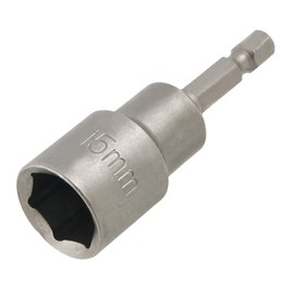 sourcing map Power Hex Drill Bit Wobble Extensions Socket Adapters, 15mm Non-Magnetic