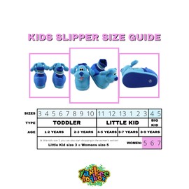 Blue's Clues & You Blue Toddler Plush 3D Sock Top Slippers (Blue/Multi, 11-12 M US Little Kid)