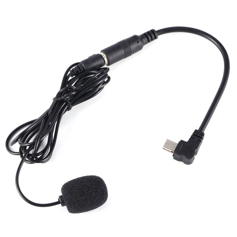 Akozon Black External 3.5mm Microphone Clip On Microphone Adapter Cable