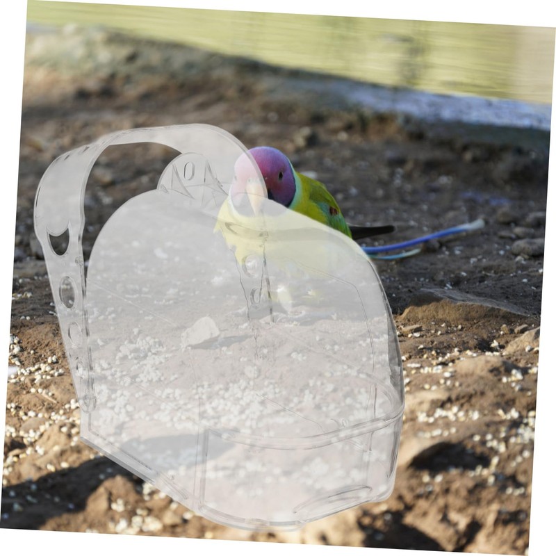 Kisangel Clear Bird Bath for Cage Parakeet Bird Cage Accessories