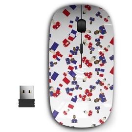 2.4G Ergonomic Portable USB Wireless Mouse for PC, Laptop, Computer, Notebook with Nano Receiver ( French Flag People )