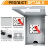 30 Amp Disconnect Switch Box,3-Pole,120/240V,Non-Fusible Safety Switch,Meeting NEMA 3R Standards,Galvanized