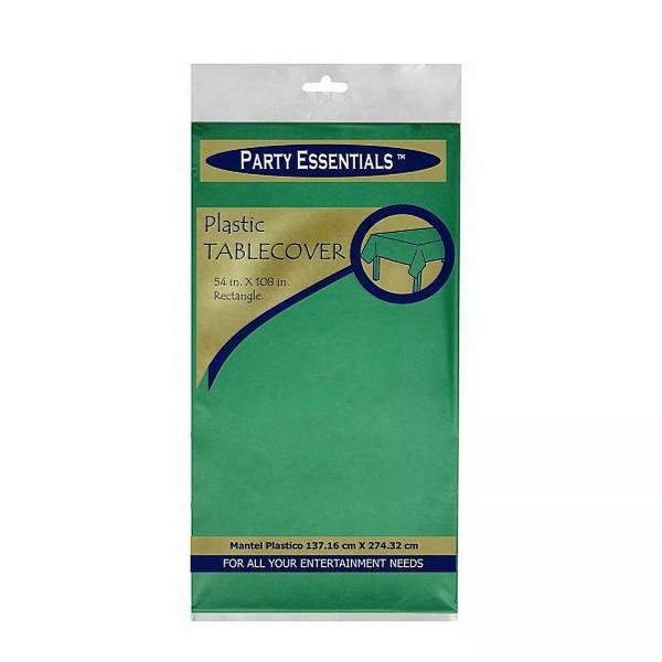 Party Essentials Heavy Duty Rectangle Table Cover - KELLY GREEN