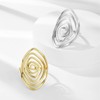 VASSAGO Spiral Rings Irregular Swirl Spiral Pendant Rings for Women