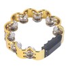 Tambourine Double Row Floral Design Percussion Jingles Hand Instrument for